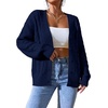 image:imageAstylish Womens Knit Open Front Button Down Hollow Out Cardigan Sweaters  Long Sleeve V Neck Lightweight Business Casual Sweater Cardigans 2026Fall Winter Going Out OutfitsSail Blue