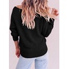 image:imageAstylish Womens Knit Open Front Button Down Hollow Out Cardigan Sweaters  Long Sleeve V Neck Lightweight Business Casual Sweater Cardigans 2026Fall Winter Going Out OutfitsBlack
