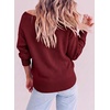 image:imageAstylish Womens Knit Open Front Button Down Hollow Out Cardigan Sweaters  Long Sleeve V Neck Lightweight Business Casual Sweater Cardigans 2026Fall Winter Going Out OutfitsBurgundy