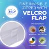 imagePlushDeluxe King Size Premium Mattress Encasement  Zippered Waterproof Bedbug Proof Design 6Sided Protection  Hypoallergenic Cotton Terry Fabric 1215quot Depth1215 Deep