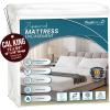 imagePlushDeluxe King Size Premium Mattress Encasement  Zippered Waterproof Bedbug Proof Design 6Sided Protection  Hypoallergenic Cotton Terry Fabric 1215quot Depth1215 Deep