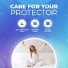 imagePlushDeluxe King Size Premium Mattress Encasement  Zippered Waterproof Bedbug Proof Design 6Sided Protection  Hypoallergenic Cotton Terry Fabric 1215quot Depth1215 Deep