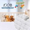 imagePlushDeluxe Premium Bamboo Mattress Protector  King Size Waterproof ampamp Ultra Soft Breathable Noiseless Washable Bed Mattress Cover for Comfort ampamp Protection  WhiteCrib 28x52