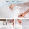imagePremium Waterproof Pillow Protectors  King Size 20x38 Set of 2  Zippered Pillow Cover Made with Soft Terry Cotton Fabric  Hypoallergenic and Dust ProofKING 20x38