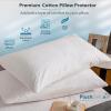 imagePremium Waterproof Pillow Protectors  King Size 20x38 Set of 2  Zippered Pillow Cover Made with Soft Terry Cotton Fabric  Hypoallergenic and Dust ProofQUEEN 20x32