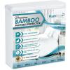 imagePlushDeluxe Premium Bamboo Mattress Protector  King Size Waterproof ampamp Ultra Soft Breathable Noiseless Washable Bed Mattress Cover for Comfort ampamp Protection  WhiteTwin 39x75