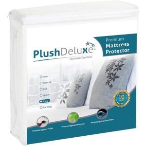 imagePlushDeluxe Mini Crib Size Waterproof Mattress Protector Breathable Soft Cotton Terry Surface Mini CribKing  78X80