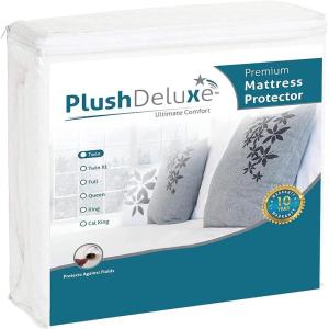 imagePlushDeluxe Mini Crib Size Waterproof Mattress Protector Breathable Soft Cotton Terry Surface Mini CribTwin  39 X 75