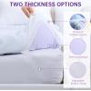 imageMUXHOMO 2 Inch 7Zone Queen Mattress Topper Egg Crate Foam Mattress Topper Queen Size for Back Pain Lavender Cooling Gel Infused Bed Pad CertiPURUS and OekoTEX Certification 60quot80quot