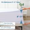 imageMUXHOMO 2 Pack Waterproof Queen Mattress Protector Breathable ampamp Noiseless Mattress Cover Queen Size Bed with 8quot21quot Deep Pocket Cooling 3D Air Fabric Bed Pad Cover Washable for Home WhiteWhite