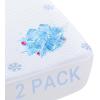 imageMUXHOMO 2 Pack Waterproof Queen Mattress Protector Breathable ampamp Noiseless Mattress Cover Queen Size Bed with 8quot21quot Deep Pocket Cooling 3D Air Fabric Bed Pad Cover Washable for Home WhiteWhite