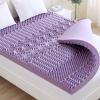 imageMUXHOMO 3 Inch 7Zone Queen Mattress Topper Egg Crate Foam Mattress Topper Queen Size for Back Pain Lavender Cooling Gel Infused Bed Pad CertiPURUS and OekoTEX Certification 60quot80quotKing