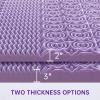 imageMUXHOMO 3 Inch 7Zone Queen Mattress Topper Egg Crate Foam Mattress Topper Queen Size for Back Pain Lavender Cooling Gel Infused Bed Pad CertiPURUS and OekoTEX Certification 60quot80quotKing
