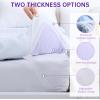 imageMUXHOMO 3 Inch 7Zone Queen Mattress Topper Egg Crate Foam Mattress Topper Queen Size for Back Pain Lavender Cooling Gel Infused Bed Pad CertiPURUS and OekoTEX Certification 60quot80quotKing