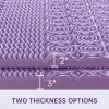imageMUXHOMO 3 Inch 7Zone Queen Mattress Topper Egg Crate Foam Mattress Topper Queen Size for Back Pain Lavender Cooling Gel Infused Bed Pad CertiPURUS and OekoTEX Certification 60quot80quotTwin