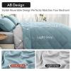 imageMUXHOMO 7 Pieces Queen Comforter Set Reversible Bed in a Bag Queen Size All Season Bedding Set with Comforter Flat Sheet Fitted Sheet Pillowcases ampamp Shams Red ampamp BlackGreyish BlueLight Grey