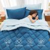 imageMUXHOMO 7 Pieces Queen Comforter Set Reversible Bed in a Bag Queen Size All Season Bedding Set with Comforter Flat Sheet Fitted Sheet Pillowcases ampamp Shams Red ampamp BlackTealLake Blue
