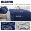 imageMUXHOMO 7 Pieces Queen Comforter Set Reversible Bed in a Bag Queen Size All Season Bedding Set with Comforter Flat Sheet Fitted Sheet Pillowcases ampamp Shams Red ampamp BlackNavyLight Grey