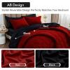 imageMUXHOMO 7 Pieces Queen Comforter Set Reversible Bed in a Bag Queen Size All Season Bedding Set with Comforter Flat Sheet Fitted Sheet Pillowcases ampamp Shams Red ampamp Black01  RedBlack