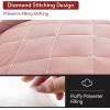 imageMUXHOMO 7 Pieces Queen Comforter Set Reversible Bed in a Bag Queen Size All Season Bedding Set with Comforter Flat Sheet Fitted Sheet Pillowcases ampamp Shams Red ampamp BlackPinkLight Grey