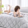 imageMUXHOMO 7 Pieces Queen Comforter Set Reversible Bed in a Bag Queen Size All Season Bedding Set with Comforter Flat Sheet Fitted Sheet Pillowcases ampamp Shams Red ampamp BlackLight GreyBeige