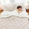 imageMUXHOMO 7 Pieces Queen Comforter Set Reversible Bed in a Bag Queen Size All Season Bedding Set with Comforter Flat Sheet Fitted Sheet Pillowcases ampamp Shams Red ampamp BlackBeigeWhite