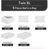 imageMUXHOMO 7 Pieces Queen Comforter Set Reversible Bed in a Bag Queen Size All Season Bedding Set with Comforter Flat Sheet Fitted Sheet Pillowcases ampamp Shams Red ampamp BlackTealLake Blue