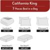imageMUXHOMO 7 Pieces Queen Comforter Set Reversible Bed in a Bag Queen Size All Season Bedding Set with Comforter Flat Sheet Fitted Sheet Pillowcases ampamp Shams Red ampamp Black01  RedBlack