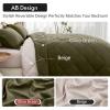 imageMUXHOMO 7 Pieces Queen Comforter Set Reversible Bed in a Bag Queen Size All Season Bedding Set with Comforter Flat Sheet Fitted Sheet Pillowcases ampamp Shams Red ampamp BlackOlive GreenBeige