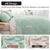 imageMUXHOMO 7 Pieces Queen Comforter Set Reversible Bed in a Bag Queen Size All Season Bedding Set with Comforter Flat Sheet Fitted Sheet Pillowcases ampamp Shams Red ampamp BlackSage GreenBeige