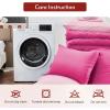 imageMUXHOMO 7 Pieces Queen Comforter Set Reversible Bed in a Bag Queen Size All Season Bedding Set with Comforter Flat Sheet Fitted Sheet Pillowcases ampamp Shams Red ampamp BlackHot PinkBaby Pink