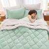 imageMUXHOMO 7 Pieces Queen Comforter Set Reversible Bed in a Bag Queen Size All Season Bedding Set with Comforter Flat Sheet Fitted Sheet Pillowcases ampamp Shams Red ampamp BlackSage GreenBeige