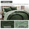 imageMUXHOMO 7 Pieces Queen Comforter Set Reversible Bed in a Bag Queen Size All Season Bedding Set with Comforter Flat Sheet Fitted Sheet Pillowcases ampamp Shams Red ampamp BlackDark GreenLight Green