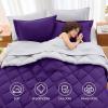 imageMUXHOMO 7 Pieces Queen Comforter Set Reversible Bed in a Bag Queen Size All Season Bedding Set with Comforter Flat Sheet Fitted Sheet Pillowcases ampamp Shams Red ampamp BlackPurpleLavender