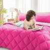 imageMUXHOMO 7 Pieces Queen Comforter Set Reversible Bed in a Bag Queen Size All Season Bedding Set with Comforter Flat Sheet Fitted Sheet Pillowcases ampamp Shams Red ampamp BlackHot PinkBaby Pink