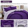 imageMUXHOMO 7 Pieces Queen Comforter Set Reversible Bed in a Bag Queen Size All Season Bedding Set with Comforter Flat Sheet Fitted Sheet Pillowcases ampamp Shams Red ampamp BlackPurpleLavender
