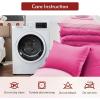 imageMUXHOMO 7 Pieces Queen Comforter Set Reversible Bed in a Bag Queen Size All Season Bedding Set with Comforter Flat Sheet Fitted Sheet Pillowcases ampamp Shams Red ampamp BlackHot PinkBaby Pink