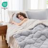 imageMUXHOMO 7 Pieces Queen Comforter Set Reversible Bed in a Bag Queen Size All Season Bedding Set with Comforter Flat Sheet Fitted Sheet Pillowcases ampamp Shams Red ampamp BlackLight GreyBeige