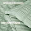 imageMUXHOMO 7 Pieces Queen Comforter Set Seersucker Bed in a Bag Queen Size All Season Luxury Bedding Set with Comforter Flat Sheet Fitted Sheet Pillowcases ampamp Shams BeigeSage Green
