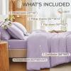 imageMUXHOMO 7 Pieces Queen Comforter Set Seersucker Bed in a Bag Queen Size All Season Luxury Bedding Set with Comforter Flat Sheet Fitted Sheet Pillowcases ampamp Shams BeigeLavender
