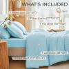 imageMUXHOMO 7 Pieces Queen Comforter Set Seersucker Bed in a Bag Queen Size All Season Luxury Bedding Set with Comforter Flat Sheet Fitted Sheet Pillowcases ampamp Shams BeigeLake Blue