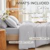 imageMUXHOMO 7 Pieces Queen Comforter Set Seersucker Bed in a Bag Queen Size All Season Luxury Bedding Set with Comforter Flat Sheet Fitted Sheet Pillowcases ampamp Shams BeigeLight Grey