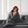 imageMUXHOMO 7 Pieces Queen Comforter Set Seersucker Bed in a Bag Queen Size All Season Luxury Bedding Set with Comforter Flat Sheet Fitted Sheet Pillowcases ampamp Shams BeigeDark Grey