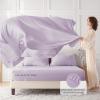 imageMUXHOMO 7 Pieces Queen Comforter Set Seersucker Bed in a Bag Queen Size All Season Luxury Bedding Set with Comforter Flat Sheet Fitted Sheet Pillowcases ampamp Shams BeigeLavender