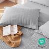 imageMUXHOMO 7 Pieces Queen Comforter Set Seersucker Bed in a Bag Queen Size All Season Luxury Bedding Set with Comforter Flat Sheet Fitted Sheet Pillowcases ampamp Shams BeigeLight Grey