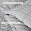 imageMUXHOMO 7 Pieces Queen Comforter Set Seersucker Bed in a Bag Queen Size All Season Luxury Bedding Set with Comforter Flat Sheet Fitted Sheet Pillowcases ampamp Shams BeigeLight Grey