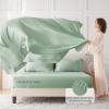 imageMUXHOMO 7 Pieces Queen Comforter Set Seersucker Bed in a Bag Queen Size All Season Luxury Bedding Set with Comforter Flat Sheet Fitted Sheet Pillowcases ampamp Shams BeigeSage Green
