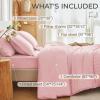imageMUXHOMO 7 Pieces Queen Comforter Set Seersucker Bed in a Bag Queen Size All Season Luxury Bedding Set with Comforter Flat Sheet Fitted Sheet Pillowcases ampamp Shams BeigePink