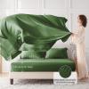 imageMUXHOMO 7 Pieces Queen Comforter Set Seersucker Bed in a Bag Queen Size All Season Luxury Bedding Set with Comforter Flat Sheet Fitted Sheet Pillowcases ampamp Shams BeigeDark Green