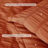 imageMUXHOMO 7 Pieces Queen Comforter Set Seersucker Bed in a Bag Queen Size All Season Luxury Bedding Set with Comforter Flat Sheet Fitted Sheet Pillowcases ampamp Shams BeigeBurnt Orange